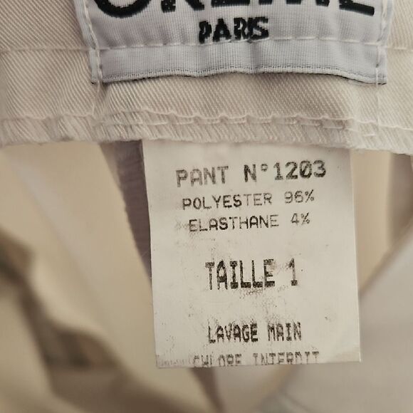 Cream Straight Leg Dress Pants with Tailored Fit - Picture 3 of 16